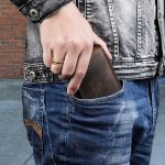 Kontakte Familie CF1121 Retro Crazy Horse Lederuhr Aufbewahrungsbox Einzeluhr Sitz Tragbare Uhr Reißverschlusstasche, CF1121 – Bild 5