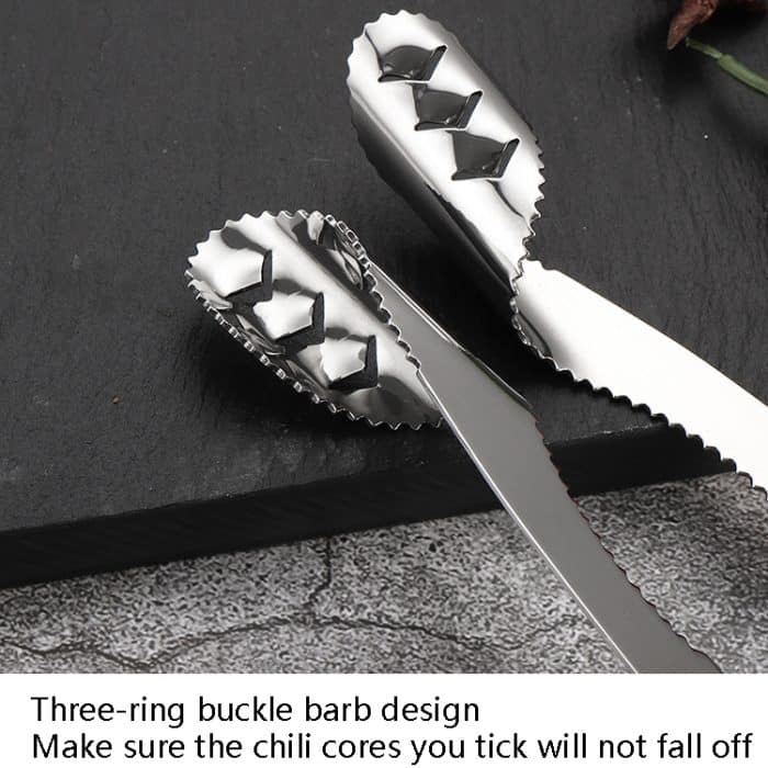 Pfefferkernentferner aus Edelstahl, Tomatenkernentferner – Bild 4