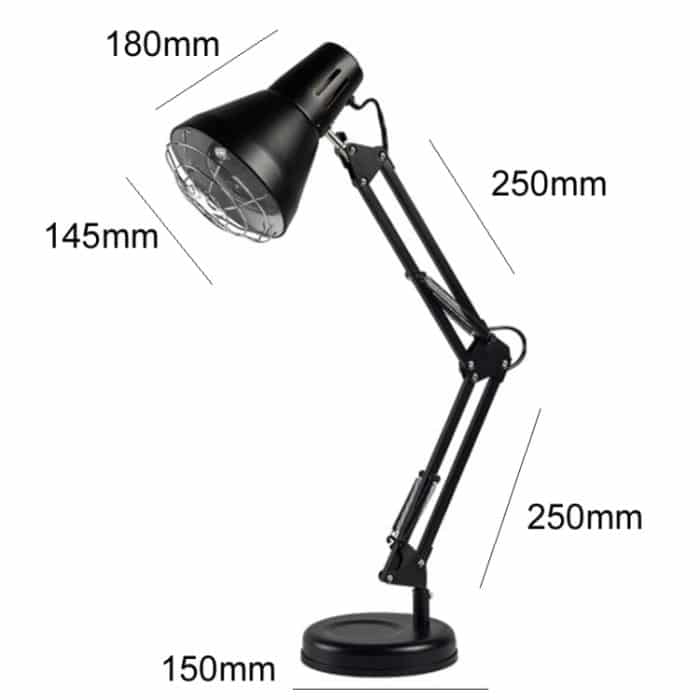 Einfache 150-Watt-Infrarot-Physiotherapielampe für den Haushalt mit langem Metallarm, US-Stecker, Button Switch (Black), Button Switch (White), Timing Temperature Adjustment (White), Timing Temperature Adjustment (Black) – Bild 2
