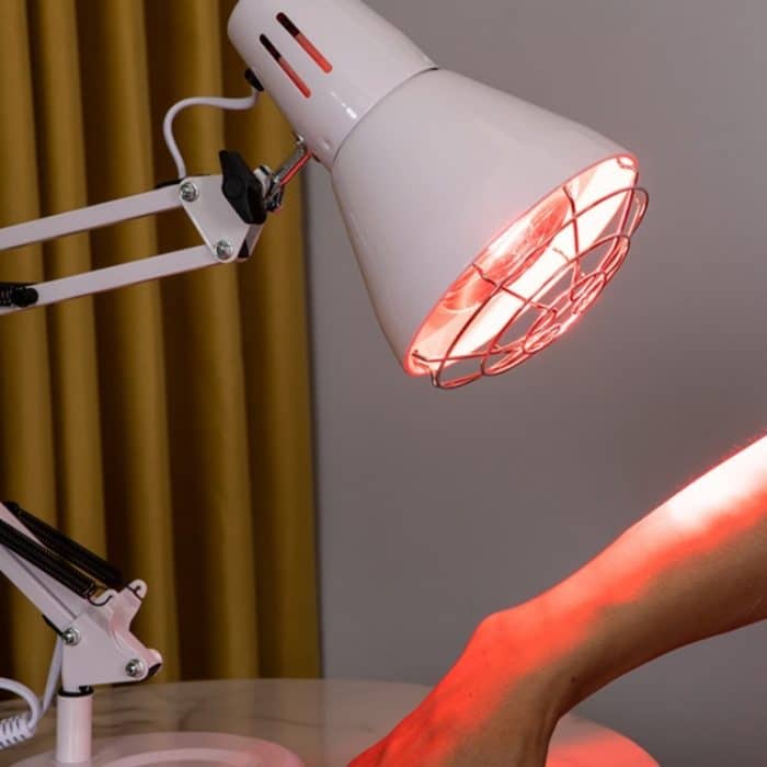 Einfache 150-Watt-Infrarot-Physiotherapielampe für den Haushalt mit langem Metallarm, US-Stecker, Button Switch (Black), Button Switch (White), Timing Temperature Adjustment (White), Timing Temperature Adjustment (Black) – Bild 4