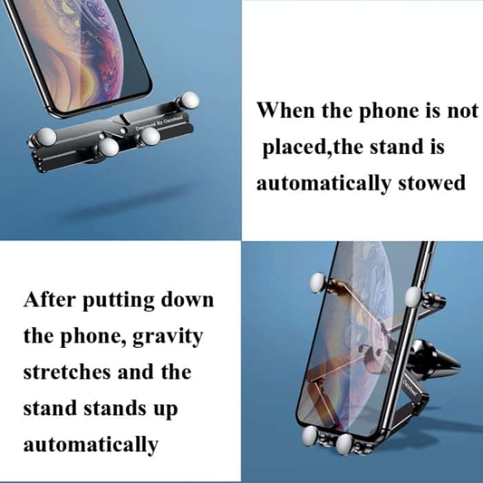 Oatsbasf 02750 Schwerkraft-Auto-Handyhalterung, Navigations-Schnallenhalterung im Auto, Luftauslasshalterung – Bild 4