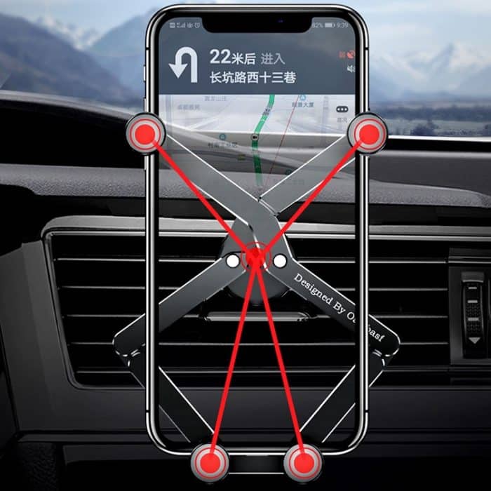 Oatsbasf 02750 Schwerkraft-Auto-Handyhalterung, Navigations-Schnallenhalterung im Auto, Luftauslasshalterung – Bild 7