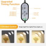 LED-Pflanzenwachstumslampe, USB-Fernbedienung, Clip, wasserdicht, volles Spektral-Naturweiß, Sämling-Pflanzlicht, 15W One Head, 30W Two Head, 45W Three Head, 60W Four Head – Bild 3