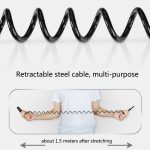WEST BIKING YP0705063 Fahrradschloss Motorradhelmschloss Diebstahlsicheres Passwort-Kabelschloss, WEST BIKING YP0705063 – Bild 3