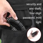 WEST BIKING YP0705063 Fahrradschloss Motorradhelmschloss Diebstahlsicheres Passwort-Kabelschloss, WEST BIKING YP0705063 – Bild 4