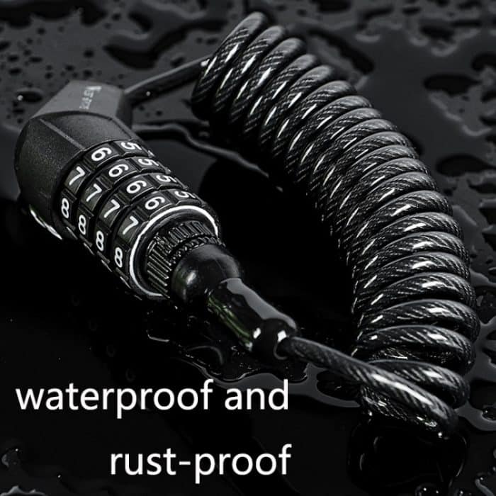 WEST BIKING YP0705063 Fahrradschloss Motorradhelmschloss Diebstahlsicheres Passwort-Kabelschloss, WEST BIKING YP0705063 – Bild 5