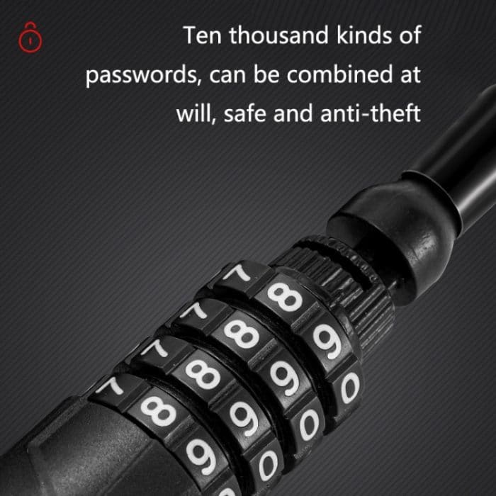 WEST BIKING YP0705063 Fahrradschloss Motorradhelmschloss Diebstahlsicheres Passwort-Kabelschloss, WEST BIKING YP0705063 – Bild 6