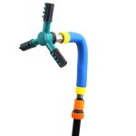 Trampolin 360 Grad automatisch rotierender Sprinkler Gartenwasserspielzeug, Größe:, Large (Green), Small (Blue)