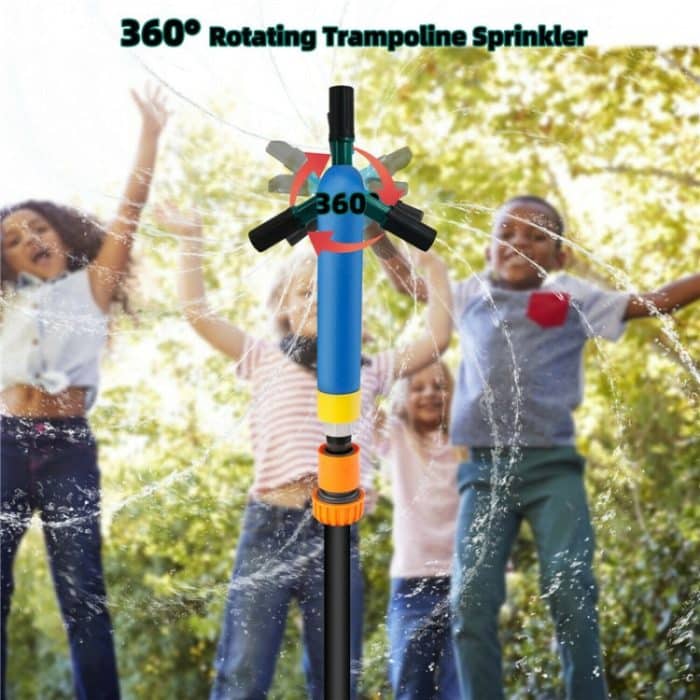 Trampolin 360 Grad automatisch rotierender Sprinkler Gartenwasserspielzeug, Größe:, Large (Green), Small (Blue) – Bild 5