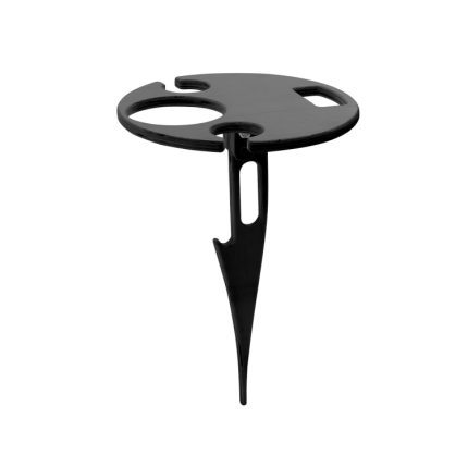Tragbarer klappbarer Weintisch für den Außenbereich, Strandtisch für den Außenbereich, Black, Double Layer Wood Color, Double Layer Black