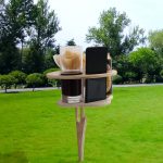 Tragbarer klappbarer Weintisch für den Außenbereich, Strandtisch für den Außenbereich, Black, Double Layer Wood Color, Double Layer Black – Bild 4