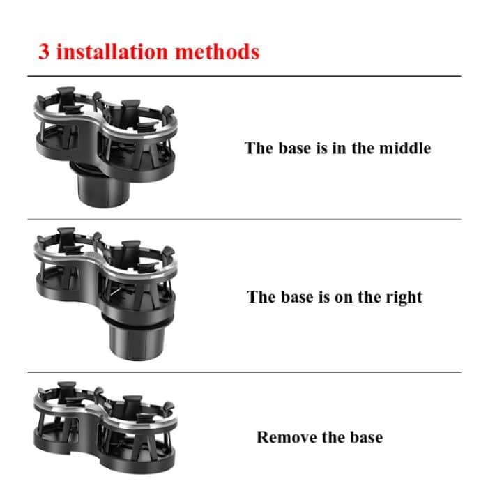 Shunwei SD-1038 Auto Dual-Loch-Wasser-Becherhalter Cola Vakuum-Flaschenhalter für zwei Getränkehalter – Bild 5