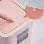 Rechteckiger Haushalts-Presstyp, 12 Liter, Wohnzimmer, abgedeckter Sortier-Kunststoff-Mülleimer mit Abdecklippe – Bild 5