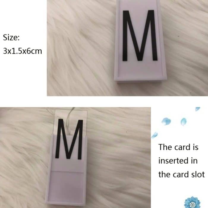 HS-0025 Weihnachts-Raumdekoration, LED-Lichterkette mit Buchstaben-Puzzle, 2m 20 LEDs – Bild 4