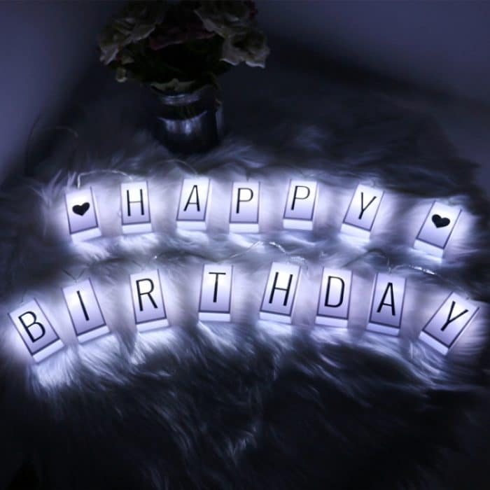 HS-0025 Weihnachts-Raumdekoration, LED-Lichterkette mit Buchstaben-Puzzle, 2m 20 LEDs – Bild 6