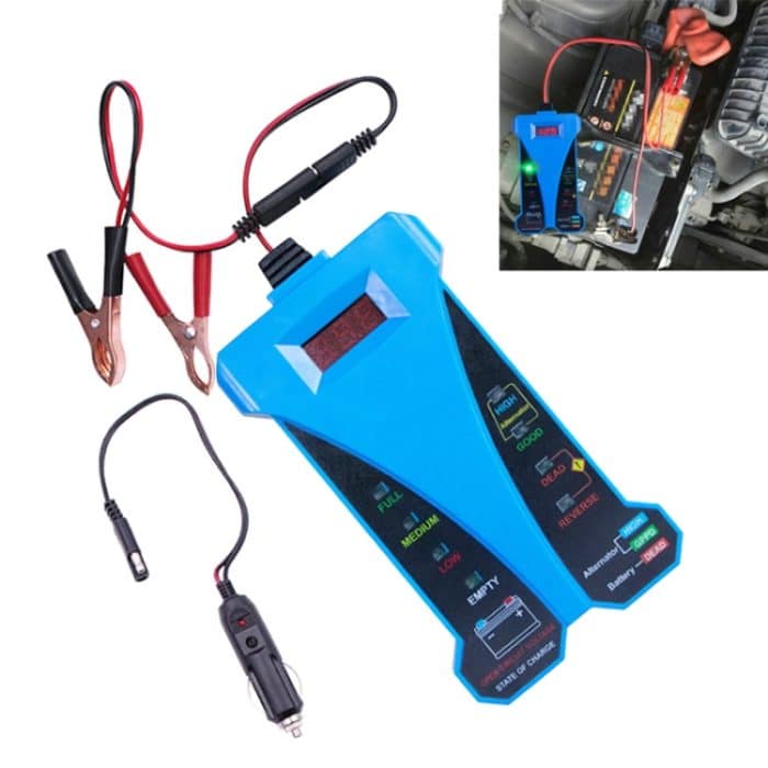 805A 12V Drei-in-Eins-Batterietester, digitaler Anzeigetester, Blue, 12V – Bild 1