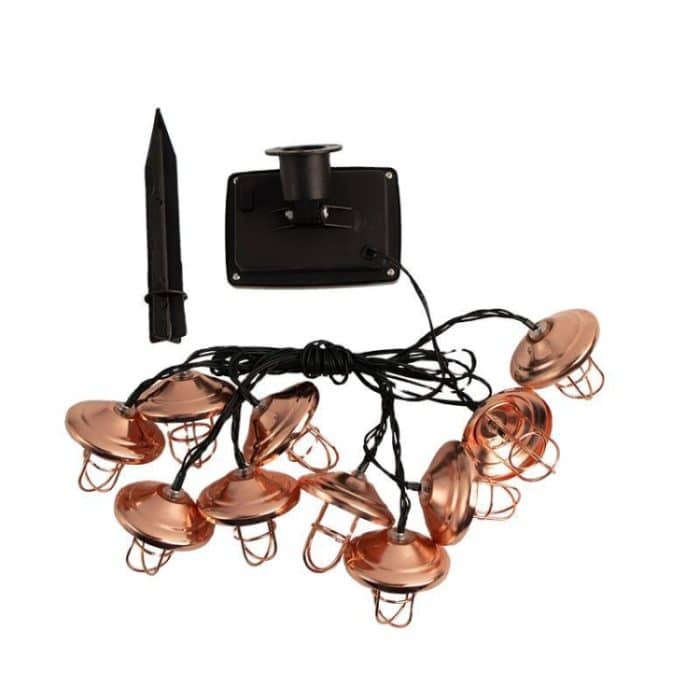 Solar Outdoor Korridor Lichterkette IP65 Eisen Festival Dekoration Lichterketten, 4m 10LEDs, 6m 20LEDs – Bild 2