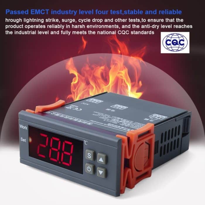 MH-1210W Digital LCD-Temperaturregler Thermoelement-Thermostatregler mit Sensor-Termometer, Temperaturbereich: -50 bis 110 Grad Celsius – Bild 6