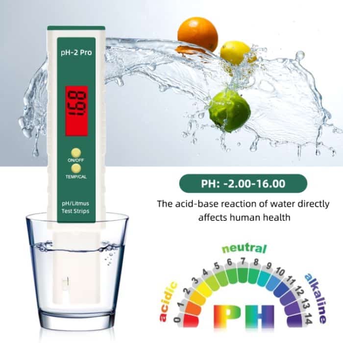 PH-2 PRO LITMUS TESTER LITMUS Test Papier Farbe ändern PH-Meter Wasserqualitätsmesser – Bild 5
