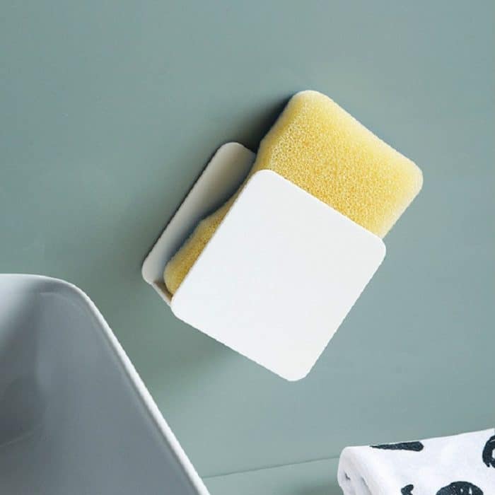 Schwammhalter für die Küchenspüle. Wandmontierter Scheuerschwamm-Abflussständer, Sink Sponge Rack(White) – Bild 1