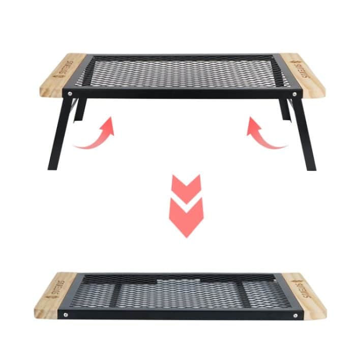 CLS Outdoor Klappbarer Netztisch Camping Eisen Klapptisch Tragbarer Grillständer Auto Campingständer – Bild 2