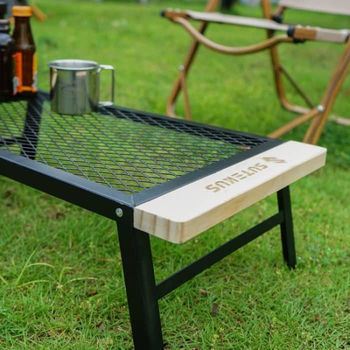 CLS Outdoor Klappbarer Netztisch Camping Eisen Klapptisch Tragbarer Grillständer Auto Campingständer – Bild 6
