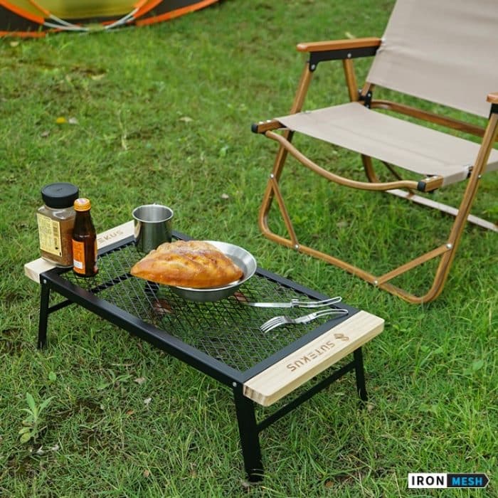CLS Outdoor Klappbarer Netztisch Camping Eisen Klapptisch Tragbarer Grillständer Auto Campingständer – Bild 7