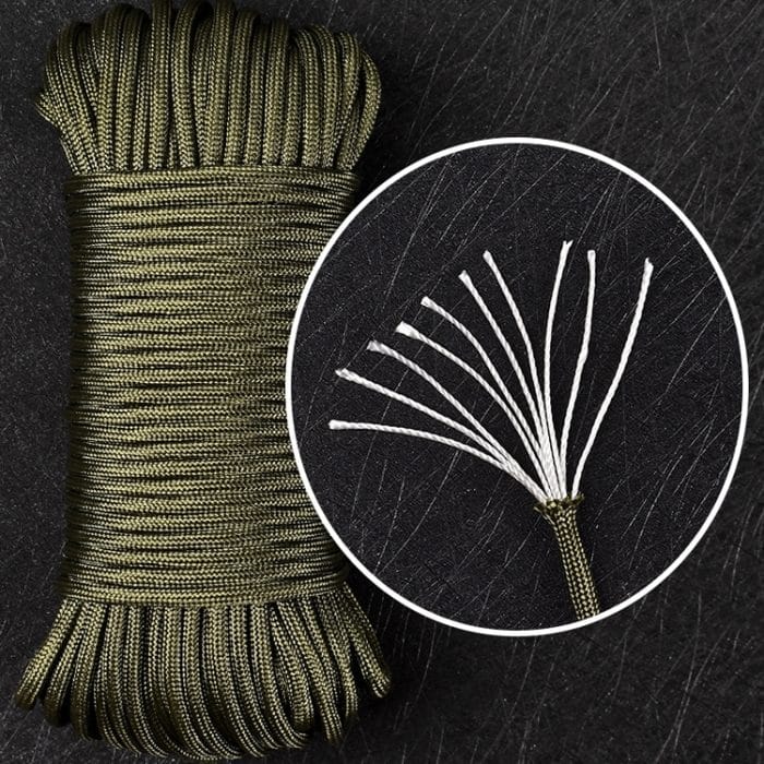 TBD0574653601A.jpg 10-adriges 31 m langes Regenschirmseil, Outdoor-Traktionsrettungsbindeseil, Wäscheleine, Zeltseil, Kletterseil, 31m Random Color Delivery – Bild 1