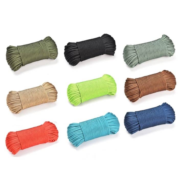 10-adriges 31 m langes Regenschirmseil, Outdoor-Traktionsrettungsbindeseil, Wäscheleine, Zeltseil, Kletterseil, 31m Random Color Delivery – Bild 2