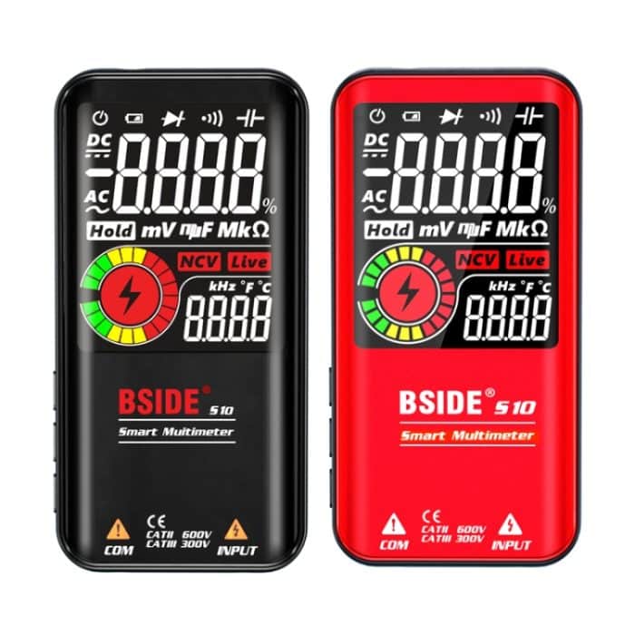 BSIDE Digitalmultimeter 9999 Zählt LCD-Farbdisplay DC AC Spannung Kapazität Diodenmessgerät, S10 Dry Battery Version (Black), S10 Dry Battery Version (Red), S11 Recharge Version (Black), S11 Recharge Version (Red) – Bild 2