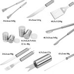 Grill-Kombinationswerkzeug-Set, Aluminium-Box, Edelstahl-Grill-Set, 3 in 1, 5 in 1 A, 5 in 1 B, 10 in 1, 18 in 1, 26 in 1 – Bild 5