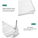 Küchen-Desktop-Garderobe, faltbarer Schrank, Aufbewahrungsregal, White, Transparent – Bild 3