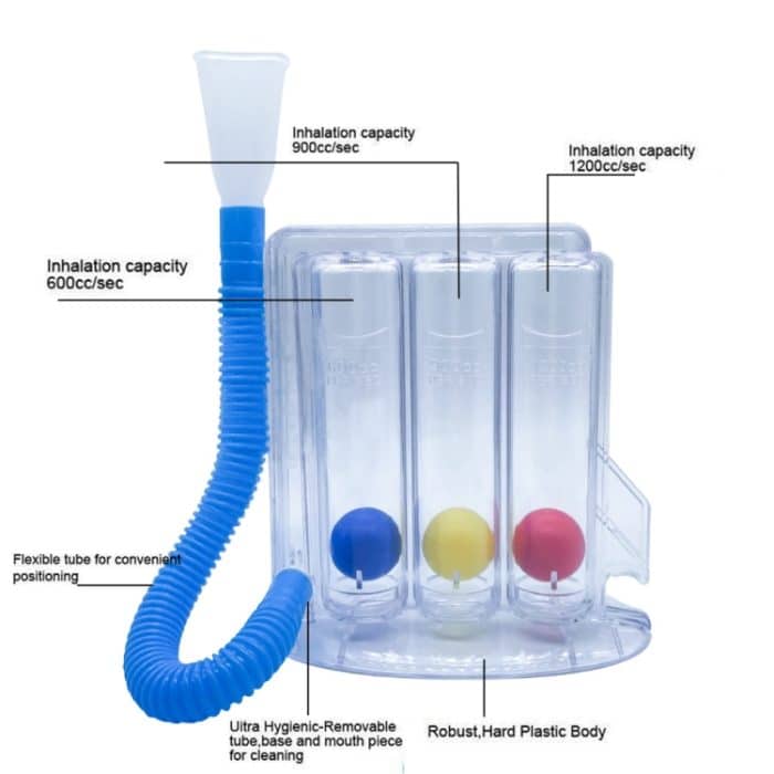 Atemtrainingsgerät, Lungenkapazitätstraining, Lungenfunktionstraining, Rehabilitationsgerät, Three Ball, Single Ball 3000ml, Single Ball  5000ml – Bild 3