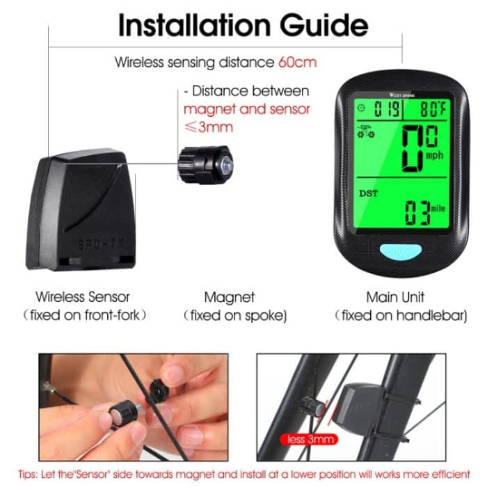 WEST BIKING Mountain Road Bike Wireless Code Meter Multifunktionsschnittstelle Reittachometer, YP0702083 – Bild 3