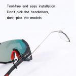 2 Stück WEST BIKING Fahrrad-Reitbrille, Mini-Rückspiegel, mehrfach winkelverstellbarer flacher Spiegel, Helmet Mini  Rearview Mirror – Bild 4