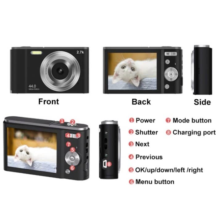 DC303A 2,8-Zoll 4K 16X Zoom HD Digitalkamera Mini Kinderfotografiekamera, AU Plug – Bild 4