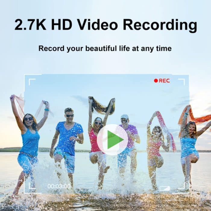 WDC901 3,5 m wasserdichte 48 MP HD Dual Screen Outdoor-Sport-Digitalkamera, EU Plug, AU Plug – Bild 6