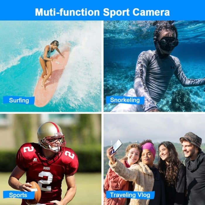 WDC901 3,5 m wasserdichte 48 MP HD Dual Screen Outdoor-Sport-Digitalkamera, US Plug, UK Plug – Bild 9