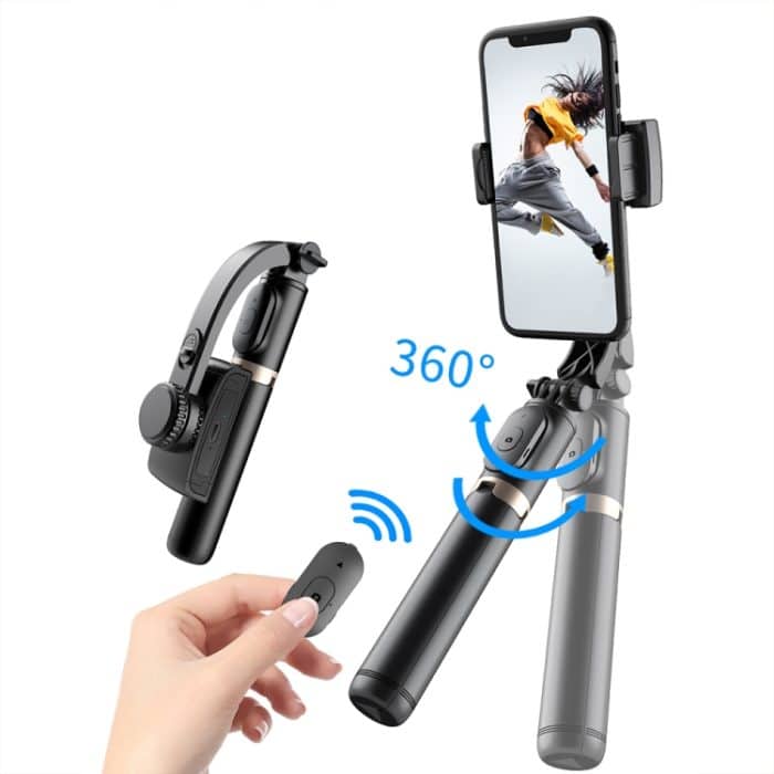 CYKE Q08 Anti-Shake Gimbal Bluetooth Selfie Stick Handheld Telefon Live Stativ, No light Version – Bild 2