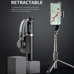 CYKE Q08 Anti-Shake Gimbal Bluetooth Selfie Stick Handheld Telefon Live Stativ, No light Version – Bild 12