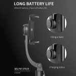 CYKE Q08 Anti-Shake Gimbal Bluetooth Selfie Stick Handheld Telefon Live Stativ, No light Version – Bild 7