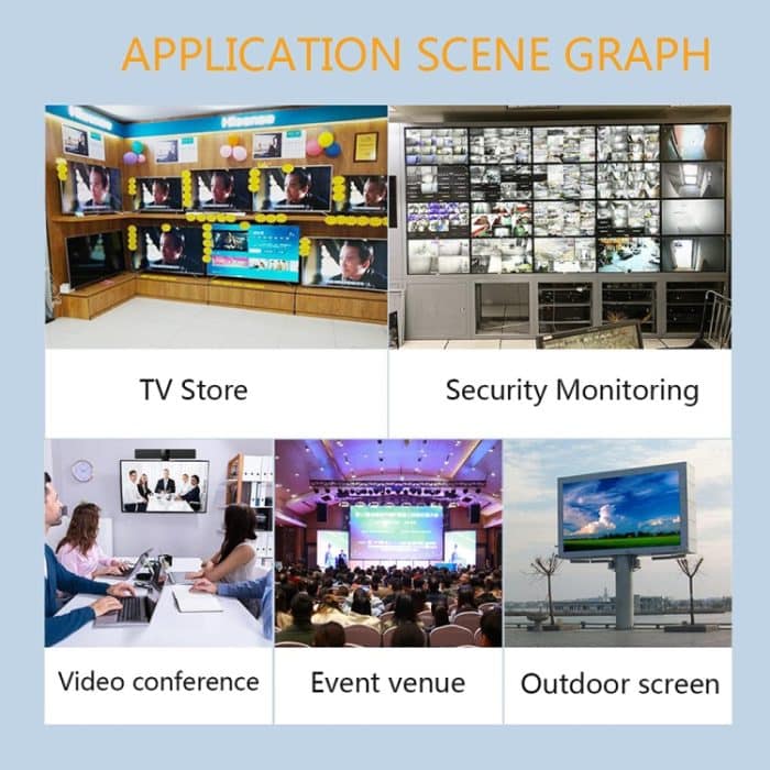 60 m 1x4 HDMI Splitter POC Distribution Extender unterstützt 1080P@60Hz, UK Plug, US Plug, EU Plug, AU Plug – Bild 7