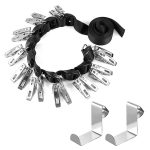 Tür-Hinterhut-Haken-Lanyard, stanzfrei, verstellbarer Tür-Hinterhaken, zum Aufhängen tragbarer Hüte, 20 Clips Type, 10 Clips Type