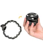 SAHOO Fahrrad-Diebstahlsicherung, Mountainbike, festes Faltschloss, Kettenschloss, kreatives Hamburger-Schloss, SAHOO