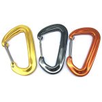 3 stücke AD802U 8 cm Aluminiumlegierung Bergsteigen D-förmige Frühling Sicherheitshaken, Farbe Zufällige Lieferung – Bild 2