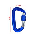 2 Stück AD802N 8cm Aluminiumlegierung Bergsteigen Schnalle D-förmige Rucksack Klettern Outdoor Hängematte Sicherheit Schnalle, Farbe Zufällige Lieferung – Bild 3
