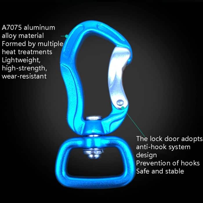 Rotierende Ringlicht Aluminiumlegierung Bergsteigen Wanderung Fitness Pet Traktion Sicherheitshaken, Farbe und Stil Zufällige Lieferung – Bild 3