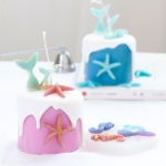 5 Stück Ocean Series große und kleine Fischschwanz-Seestern-Seepferdchen-DIY-Backform aus flüssigem Silikon, Gray, Pink – Bild 5