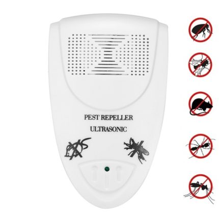 LI-3110 Elektronischer Ultraschall-Rattenvertreiber für den Haushalt, intelligenter Insektenschutz, UK Plug(White), US Plug(White)