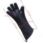 Erweiterte rutschfeste Silikonhandschuhe, beständig gegen hohe Temperaturen, isolierte Mikrowellenherde, Verbrühungsschutzhandschuhe, Extended Silicone Gloves – Bild 3